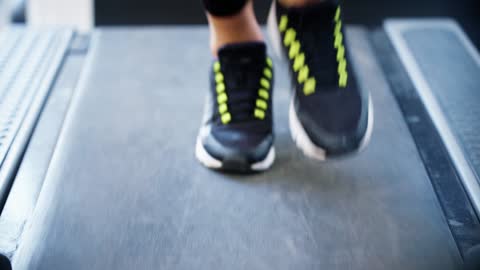 Slow Motion Running on Treadmill