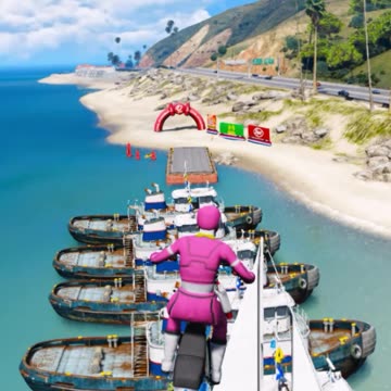 gta v ; Dangerous stunts on mount chiliad #shorts #4