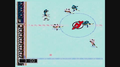 NHL97 (Sega Genesis) San Jose vs New Jersey Part1