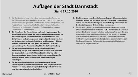 01 - Intro und Auflagen - Querdenken 615 Kundgebung 31.10.2020