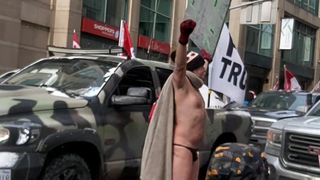 Ottawa protest thong man