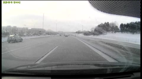 Dash Cam: SUV Hits Wall And Keeps Going..............