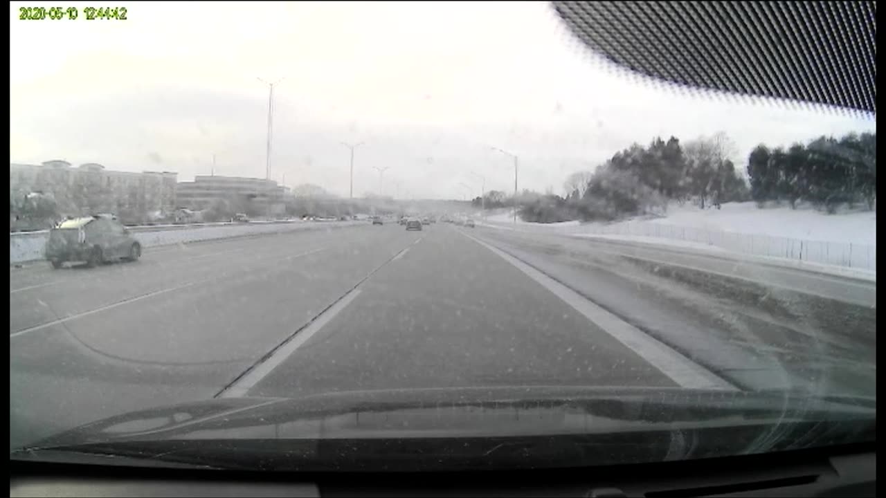 Dash Cam: SUV Hits Wall And Keeps Going..............