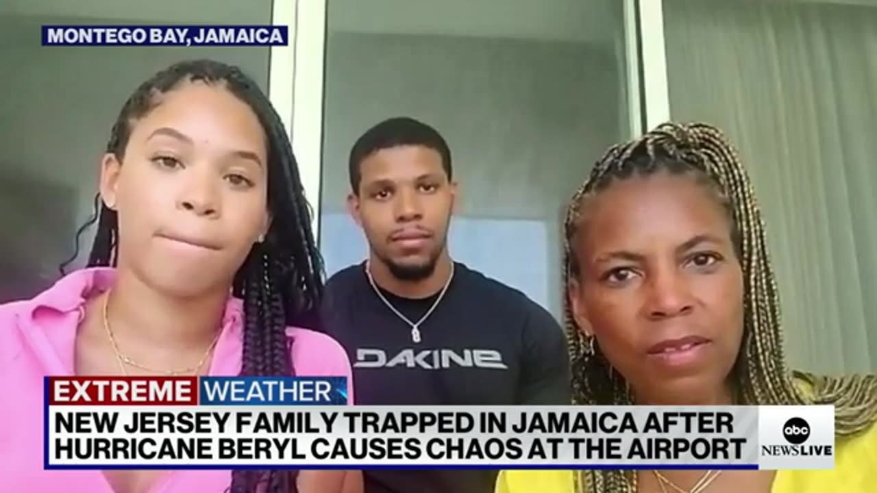 Tourist family stuck in Jamaica after Hurricane Beryl hits island