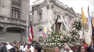 Procession Virgen del Carmen in Santiago, Chile