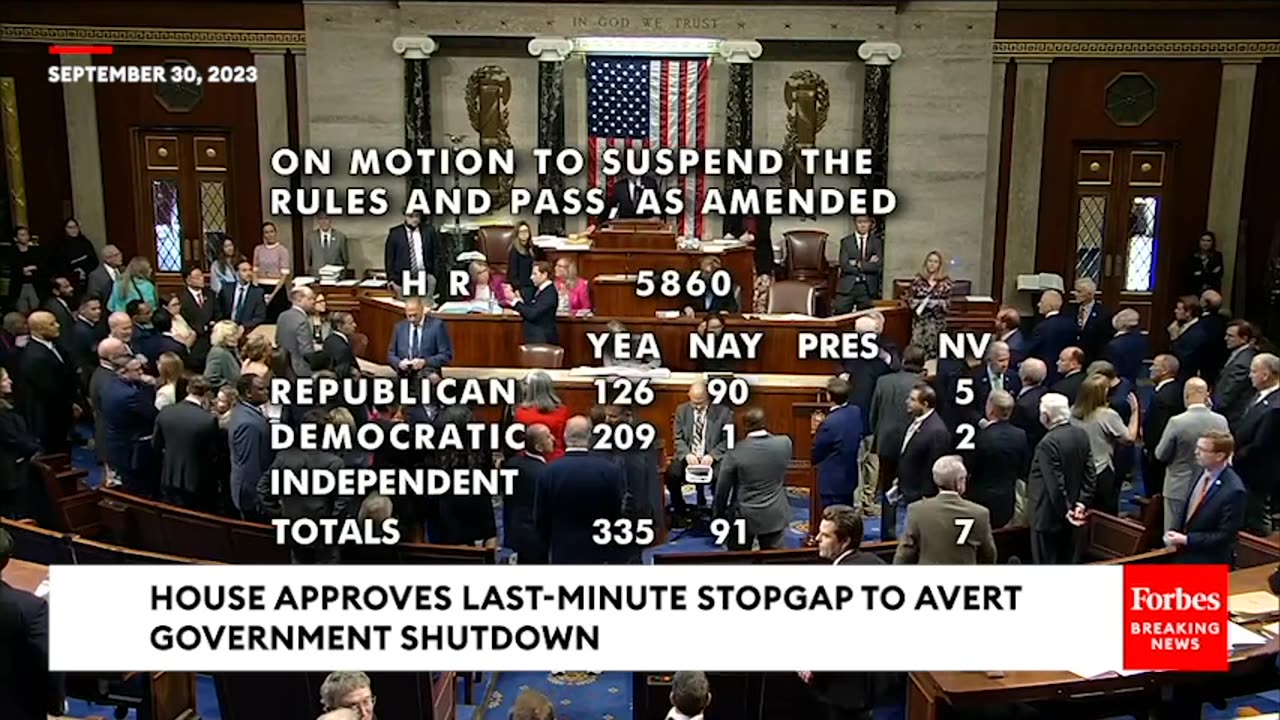 BREAKING NEWS- House Approves Last-Minute Stopgap To Avert Government Shutdown