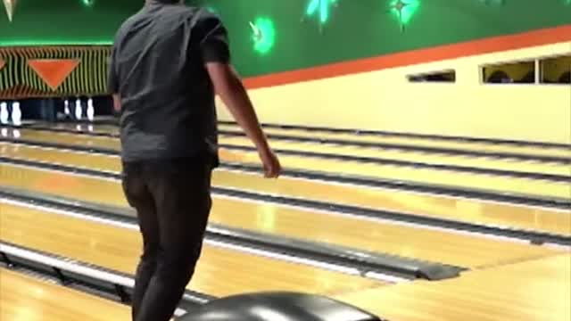 Patrick Carney takes on Anthony Mason in a bowling match