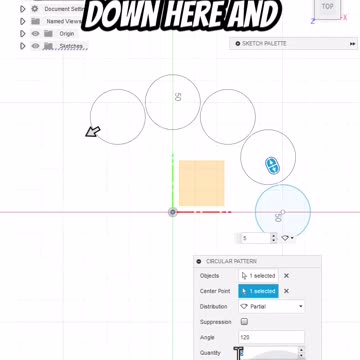 Fusion360: Partial Circular Pattern