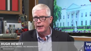 Hugh Hewitt rips his ear piece off during Washington Post interview and walks out