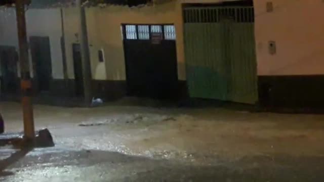 Fuerte aguacero en el Socorro