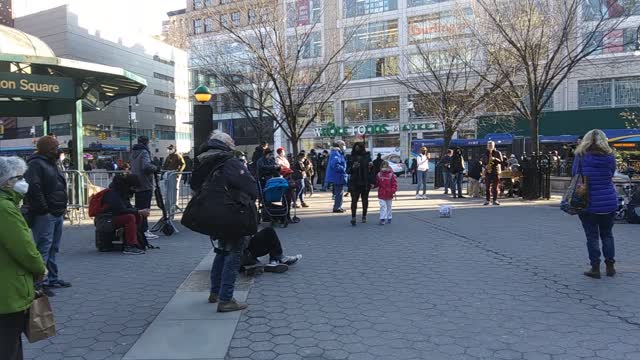 Vending and busking at Union Square Park, NYC