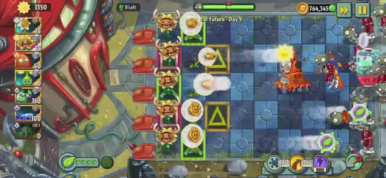 Plants vs Zombies 2 Far Future - Day 9