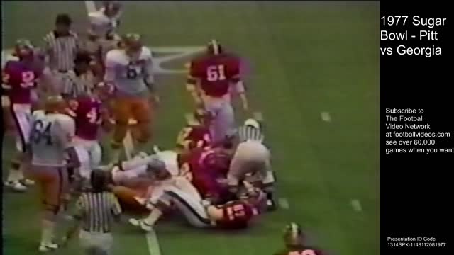 1977 Sugar Bowl Pittsburgh vs Georgia