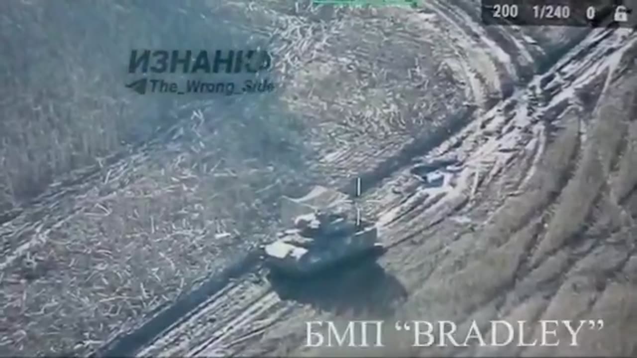 American M2A2 Bradley Infantry vehicle being DESTROYED by Russian forces in the Kursk region!