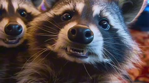 RACCOON with friends on the best vacation