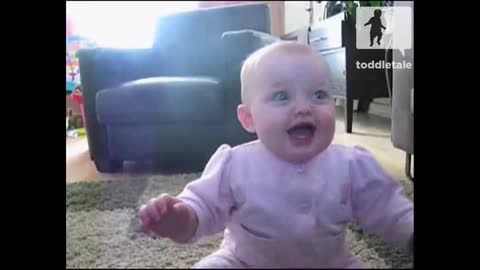 Baby Laughs At Popcorn-Eating Dog