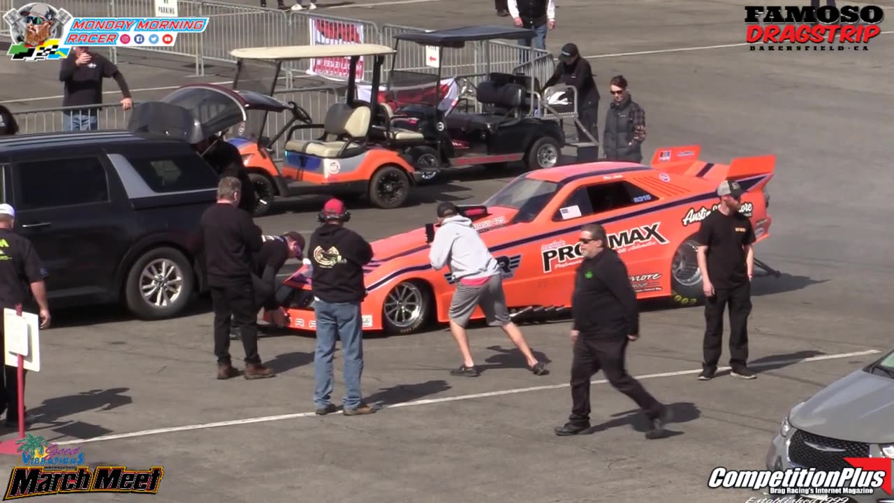 Nitro Funny Car at the 65th March Meet. Famoso Dragstrip. Drag Racing