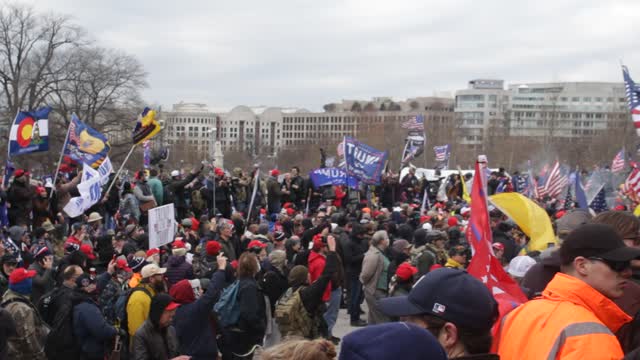 People gather at the steps of the capitol by the monkey bars jan 6 2021 raw video