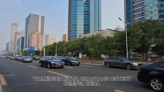 Walking in Ritan area, Chaoyang district, Beijing, China