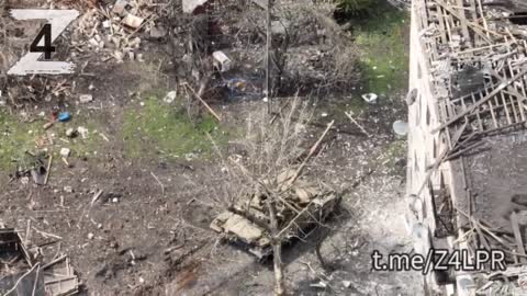 tank of the LPR 4th brigade hitting ukrainian BMP-1