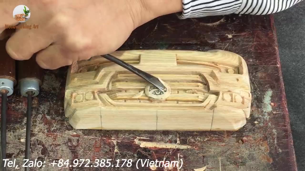 Building Toyota Land Cruiser v8 with wood - Wood Carving Art