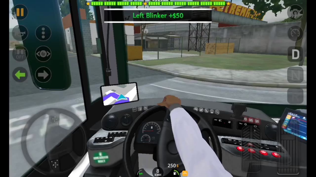 Bus simulator gameplay and a small town journey