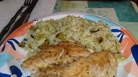 Eating Boneless Chicken Breast With Rib Meat, Dbn, MI, 3/21/24