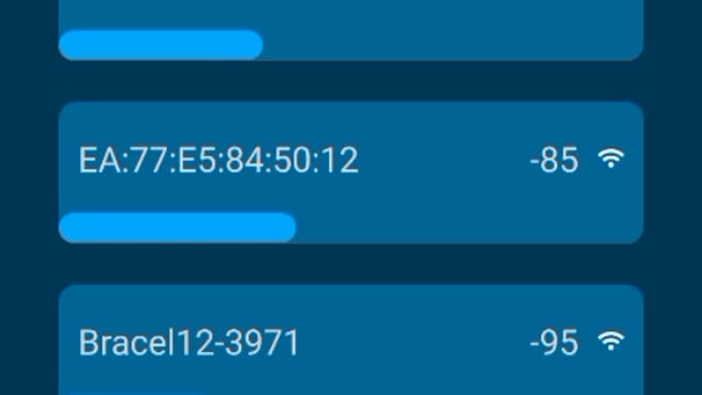 MEDICIÓN HECHA CON LA APP BLUETOOTH SCANNER
