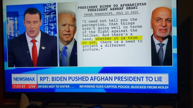 joe biden ask Afganistan President to Lie about taliban gains they let happen