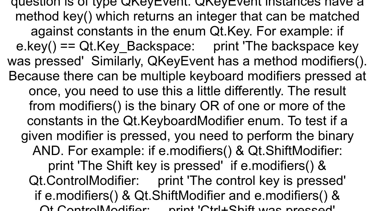 How to handle keyboard shortcuts using keyPressEvent And should it be used for it