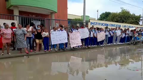 Protesta de estudiantes en El Pozón