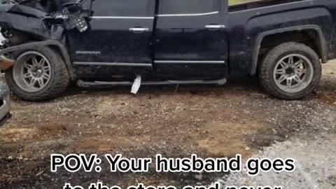 Her husband go in a car accident