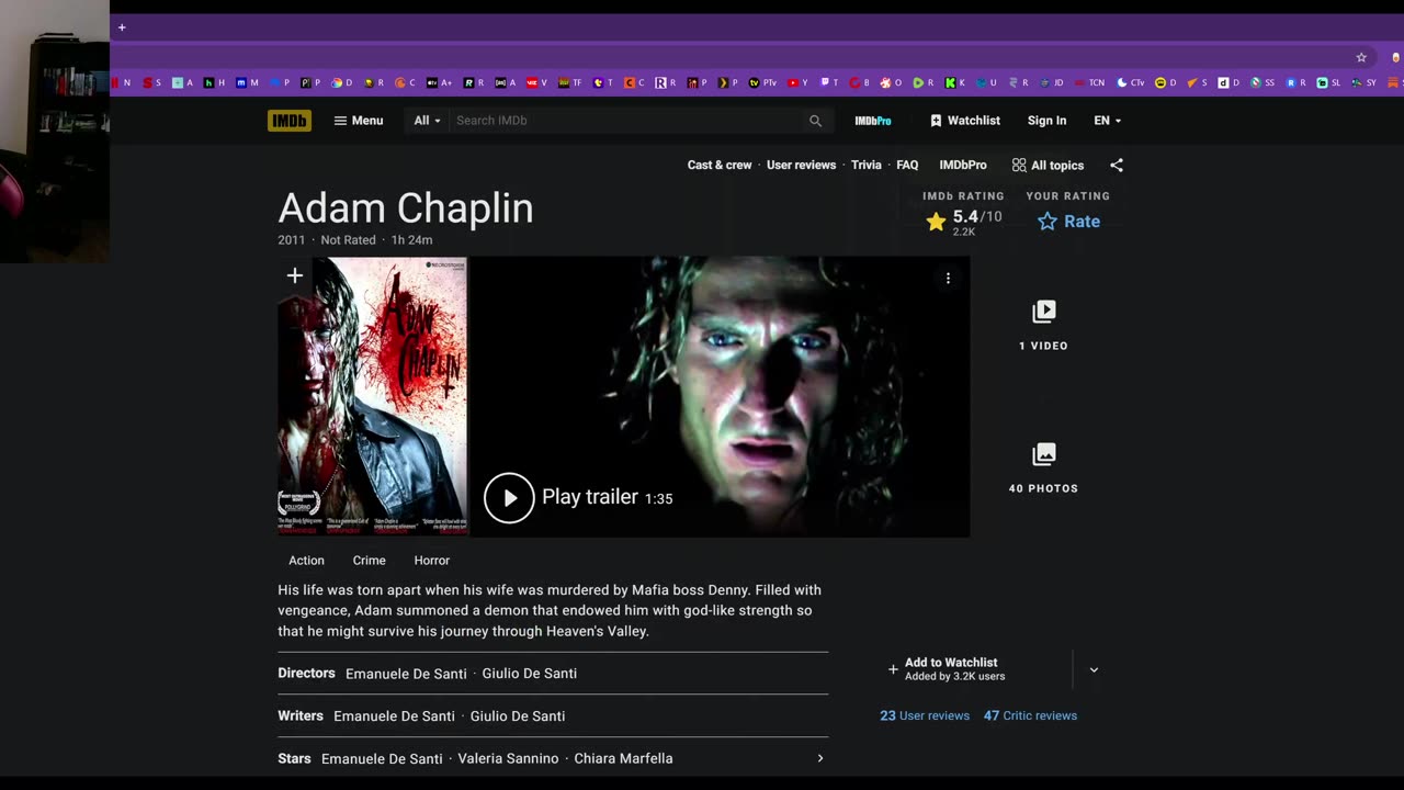 Adam Chaplin movie review