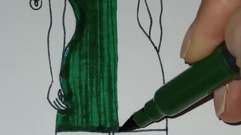 If Fester Addams Was A Girl Inspired Fashion Illustration Speed Colouring
