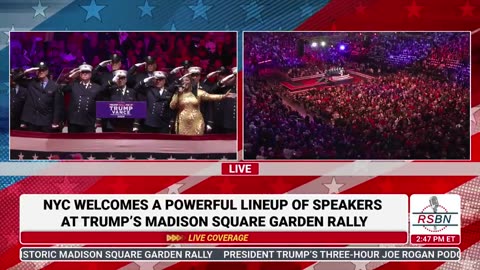 THOUSANDS rise for incredible rendition of the Star-Spangled Banner at Trump rally