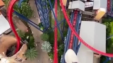 Crazy Ride In Amusement Park