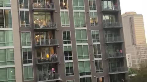 Apartment Buildings Applaud Essential Workers in Atlanta
