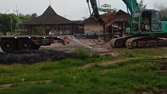 When the Excavator is in action