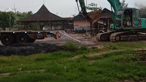 When the Excavator is in action