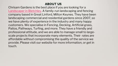 The best Landscaper in Bletchley.