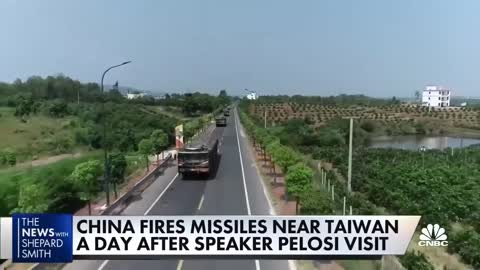 China fires missiles near Taiwan after Pelosi visit