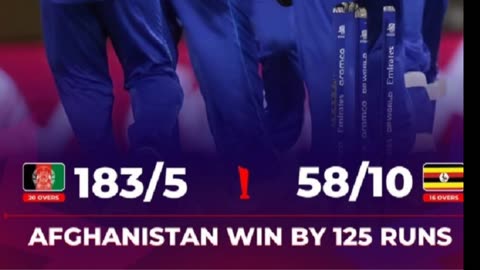 5th Match T20 world Cup 2024.#AFGvsUGA.Afghanistan won by 125 run #shorts #shortvideo #youtubeshorts