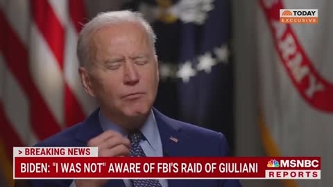 Watch How Biden Answers When Asked If He Knew About Giuliani Raid