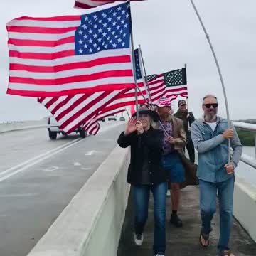 American Flag Walk Jan 22, 2022 - Vero Beach, FL - *We walk Barber Bridge every Saturday 10 am*