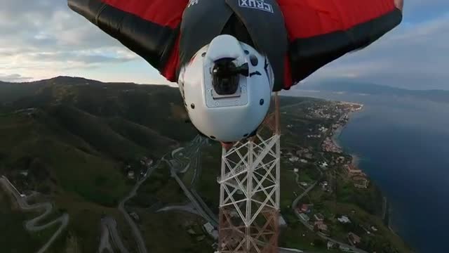 Wing mounted flight and low altitude parachute jump