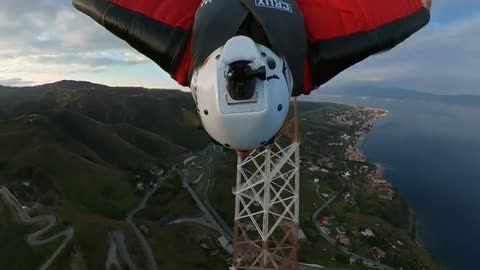 Wing mounted flight and low altitude parachute jump