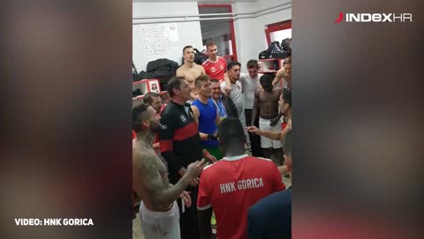 Pogledajte slavlje Goričana u svlačionici nakon rušenja Rijeke