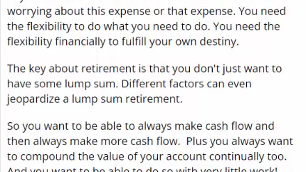 Can Options Weekly Paychecks System W Allow Me to Retire Quickly Part two