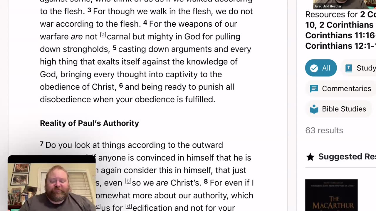 “Spiritual Warfare and Godly Authority: A Study of 2 Corinthians 10”