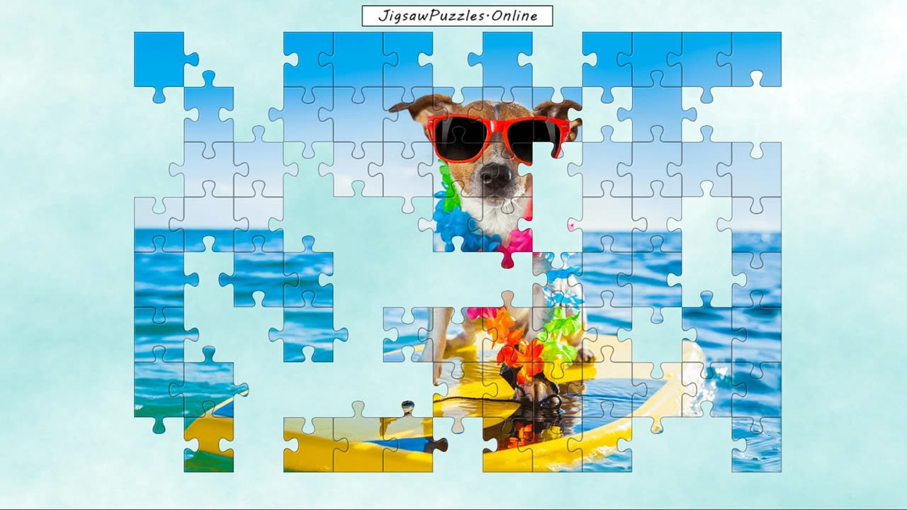 Surfing Dog Jigsaw Puzzle Online